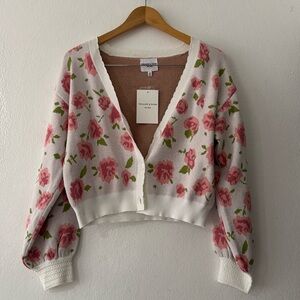 Flower cardigan size small